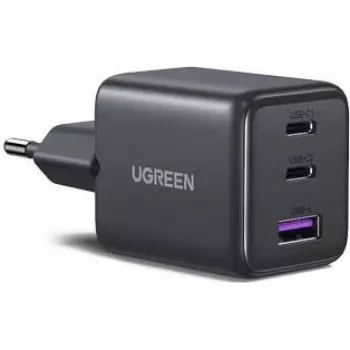 Încărcător rapid de perete UGREEN 30W 3 porturi GaN II USB-A și 2 x USB-C negru (55536)