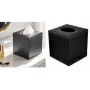 Husă pătrată pentru cutie de șervețele din imitație de piele DEFLECTO DEFTISSQU, neagră