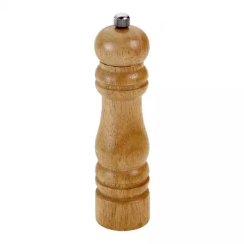 Râșniță manuală de condimente Metaltex Spice Line, lemn de cauciuc, maro, 170 mm, măcinare reglabilă, umplere de sus, 1 bucată 586017010