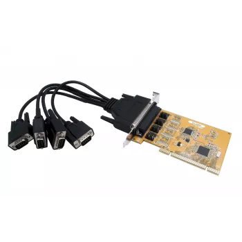 Placă serială PCI EXSYS cu 4 porturi RS-232 și cipset FTDI (EX-41084)