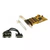 Placă serială PCI EXSYS EX-41384 cu 4 porturi RS-232 și suport low profile