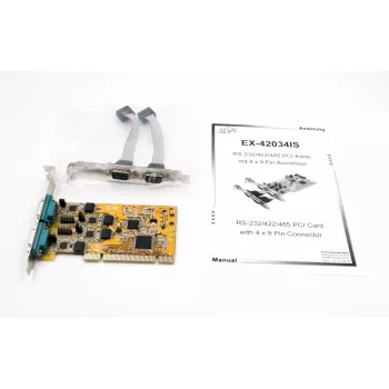 Placă serială PCI EXSYS EX-42034IS cu 4 porturi RS-232/422/485, protecție la supratensiune și izolare optică