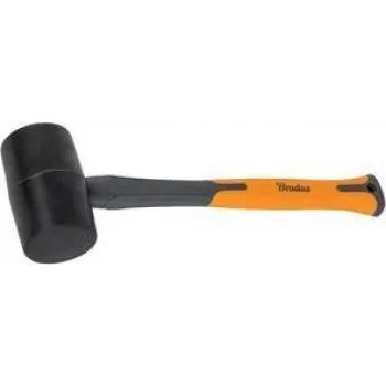 Ciocan din cauciuc Bradas 450 g antracit/portocaliu, coadă din fibră de sticlă 340 mm, mâner antialunecare TPR DIY-HF6045