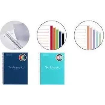 Bloc de notițe MIQUELRIUS College Block EMOTIONS, DIN A5, roz cu pătrățele, 120 coli, hârtie albă 90 g/m², legat cu spirală, cu 4 găuri, 1 bucată (MR46105)