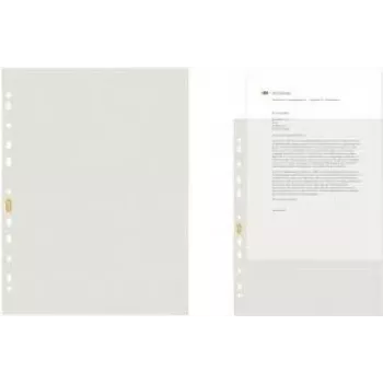 Folii transparente pentru documente A4 din material reciclat ELBA, 0,08 mm PE, deschidere sus, pachet de 50