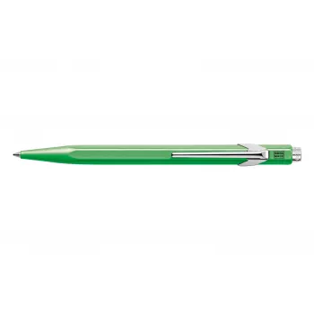 Pix cu bilă Caran d'Ache 849 PopLine Fluo - corp verde fluorescent, cerneală albastră M 849.230