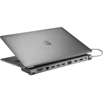 Stație de andocare USB-C XTREMEMAC XWH-CDH-13 cu 12 porturi, gri spațial