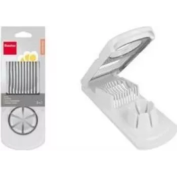 Tăietor universal de ouă Metaltex, plastic ABS, argintiu/alb, 1 bucată (204510014)