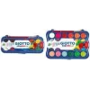 GIOTTO Opaque Watercolor Paint Set, 12 Colours, 30 mm Pans, High Opacity, Plastic Case, Includes Brush (F351200)