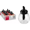 Set de dozatoare de zahăr Metaltex Sweet, rotunde, capac negru, sticlă & ABS, 6 piese 252918080