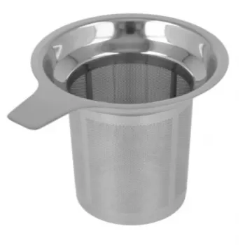 Cedilă mare Metaltex, oțel inoxidabil, filtru microperforat tăiat cu laser, potrivită pentru cești și căni 253835010