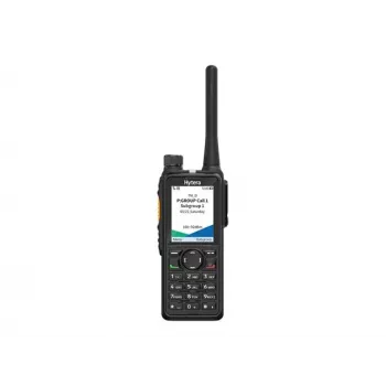 Stație radio bidirecțională digitală/analogică Hytera HP785G BT V1 VHF cu GPS, Bluetooth, acumulator 2400mAh, încărcător de birou, antenă și clemă de centură