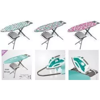 Masă de călcat METALTEX Antares, antracit, suprafață din metal expandat căptușită permeabilă la abur, pliabilă cu suport pentru fier de călcat 418041080