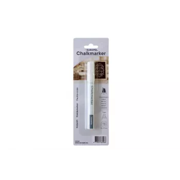 Marker pentru cretă EUROPEL 3 mm, alb, vârf rotund sau teșit, blister (1 buc.) 356508