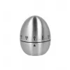 Temporizator mecanic pentru ouă Metaltex, în formă de ou, oțel inoxidabil, 60 minute, argintiu 259221000