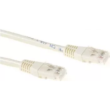 Cablu patch ACT Cat6a U/UTP, 0,25 m, fildeș, RJ45, 10Gbps, 500MHz IB3352