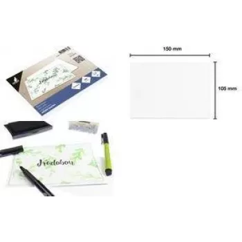 Carton blank KANGARO K-122551, 250 g/m², 105 x 150 mm, alb, carton individual