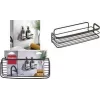 Raft de perete cu 1 nivel Metaltex Origin LAVA, metal cu acoperire Touch-Therm, negru 401104000