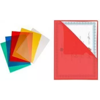 Mapă de prezentare pentru documente PAVO DIN A4, polipropilenă, 0,12 mm, granulată, deschisă sus și dreapta, decupaj pentru deget, colorată, 1 bucată 8020645