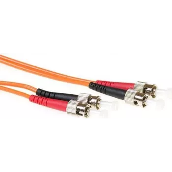 Cablu patch din fibră optică ACT 0,5 m LSZH multimod 62,5/125 OM1 duplex ST/ST (RL1000)