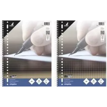 Bloc de colegiu KANGARO A4 cu pătrățele 10 mm, 80 de file, perforat 23 găuri, 60 gsm, fără margine (K-5574)