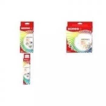 Creioane colorate Kores KROMAS, 24 culori asortate, mină moale triunghiulară, lemn de tei, ascuțire ușoară, cutie de carton BB93392