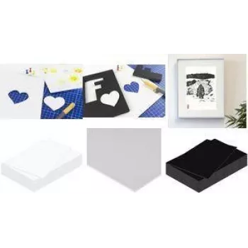 Placă din spumă Kangaro 700 x 1000 mm, 3 mm, albă, acoperită cu hârtie mată pe ambele fețe, 1 bucată K-0073-006