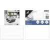 KANGARO K-6104 Index Cards, 200 x 125 mm, Lined, White Cardboard, 190 gsm, Red Header, Blue/Grey Ruling, 100 Cards