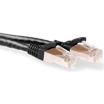 Cablu de rețea ACT 1,5 m Cat6a S/FTP, negru (IB9251)