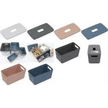 Capac Kangaro pentru cutie de depozitare S, polipropilenă, gri, compatibil cu cutii de 5/8 litri - 1 bucată (K-670011)