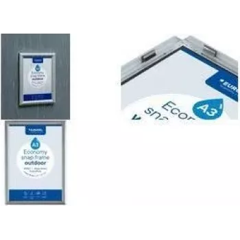 Ramă cu clapetă de exterior Economy A5 EUROPEL, aluminiu anodizat, profil rotunjit de 25 mm, argintiu, 355132