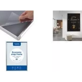 Ramă cu clapetă Economy EUROPEL, DIN A5, 25 mm, aluminiu anodizat argintiu, 1 bucată, 355097