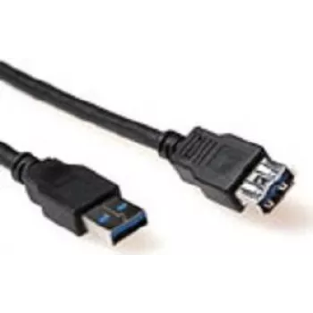 Cablu prelungitor USB 2.0 ACT SB3040, 0,5 m, USB-A tată la USB-A mamă, negru