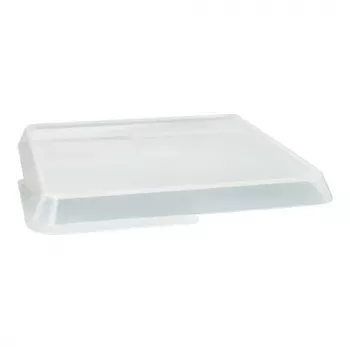 Capac pătrat pentru recipient PAPSTAR Circulware, transparent, polipropilenă cu 30% umplutură minerală, 1 bucată (97024)