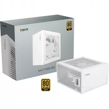 Sursă OCYPUS Iota P1000 1000W 80 PLUS Gold complet modulară ATX 3.0, albă