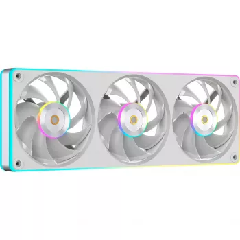 Set de trei ventilatoare Ocypus Sigma F36 ARGB 365 mm cu cadru unic, alb