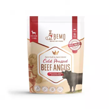 Hrană uscată pentru câini presată la rece BEMO vită Angus Mono - 1kg