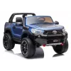LEAN CARS Toyota Hilux DK-HL850 Mașină electrică pentru copii, lăcuită albastru, 4x4, 2 locuri, telecomandă, lumini LED, MP3, Bluetooth
