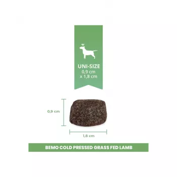 Hrană uscată pentru câini presată la rece BEMO cu miel din pășune - 3kg