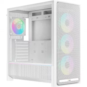 Carcasă PC Mid-Tower Ocypus Delta C70 ARGB White cu sticlă panoramică