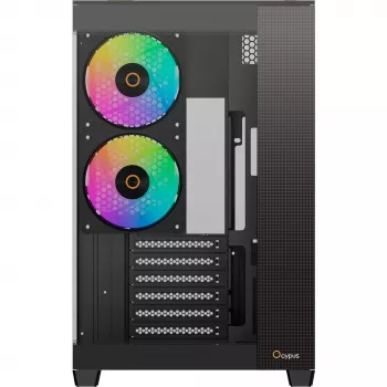 Carcasă Mid-Tower Ocypus Delta C74 ARGB Black cu sticlă panoramică