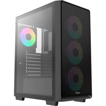 Carcasă PC Mid-Tower Ocypus Gamma C60 ARGB – sticlă călită, neagră