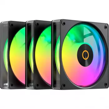 Ventilator OCYPUS Gamma F12 Elite ARGB 120 mm PWM (pachet de 3, negru)