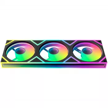 Ventilator OCYPUS Gamma F36 ARGB Reverse Blade 120 mm PWM pachet de 3, negru