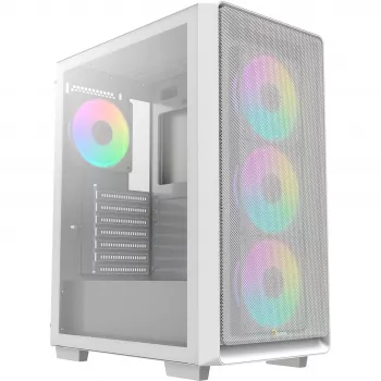 Carcasă Mid-Tower Ocypus Gamma C60 ARGB albă cu sticlă securizată