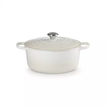 Oală rotundă din fontă emailată LE CREUSET 34cm 12L crem