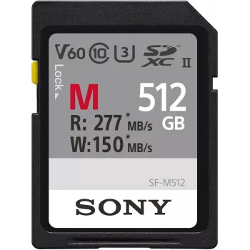Card de memorie Sony M-Series SDXC 512 GB UHS-II, C10, U3, V60 (SFM512.SYM)