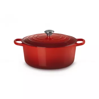 Vas rotund din fontă Le Creuset, 34 cm, 12 L, roșu
