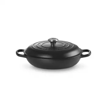 Tigaie din fontă LE CREUSET 30cm 3,5L negru mat