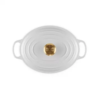 Vas oval din fontă emailată LE CREUSET 27 cm 4,1 L alb